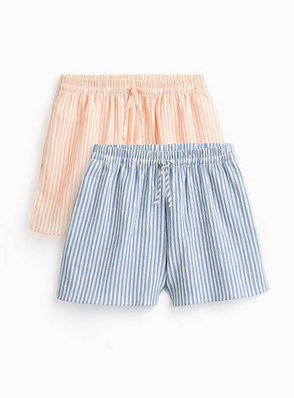 Pink & Blue Woven Shorts 2 Pack 10 years